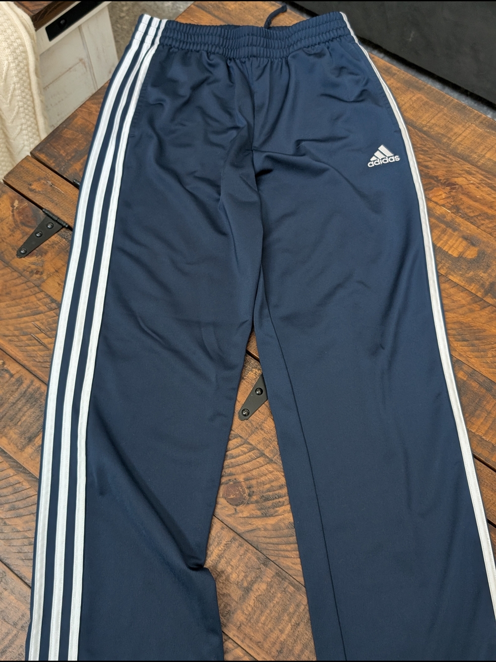 adidas Navy Blue Jogger Pants with White Three Stripes